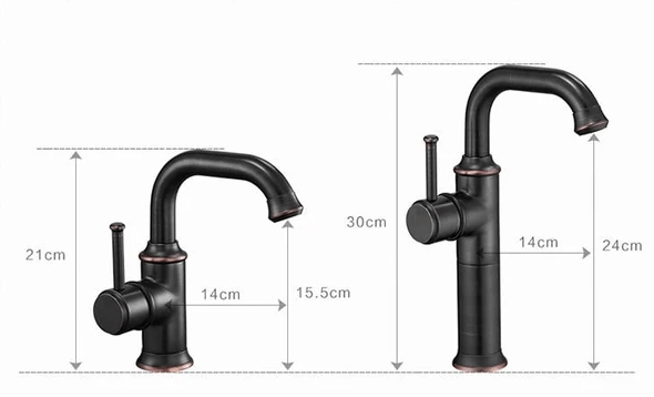 Anaia - Vintage Style Brass Bathroom Faucet | Bright & Plus.