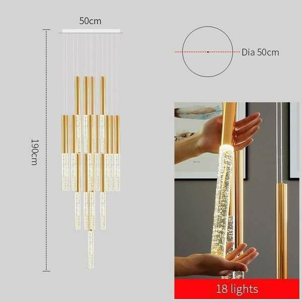 Annette - Linear Copper and Crystal Strand Chandelier | Bright & Plus.