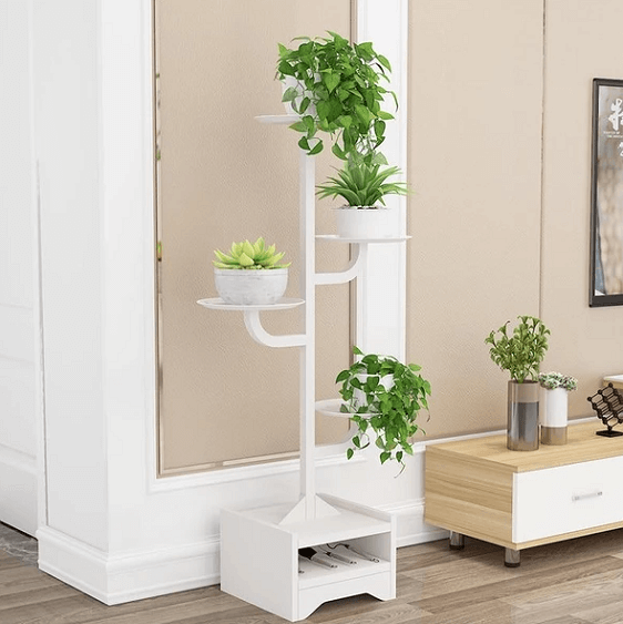 tree planter indoor Arden - Modern Iron Tree Multi Level Planter Display