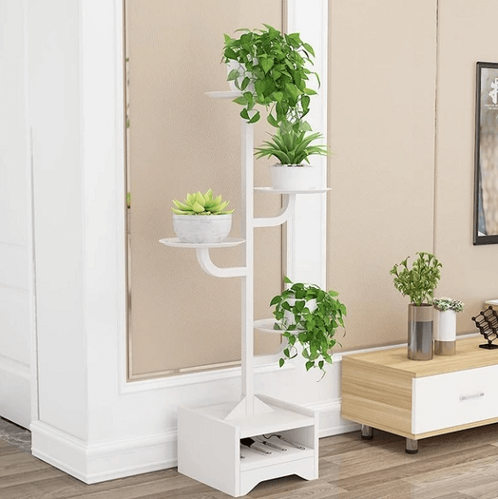 indoor planter box with stand Arden - Modern Iron Tree Multi Level Planter Display