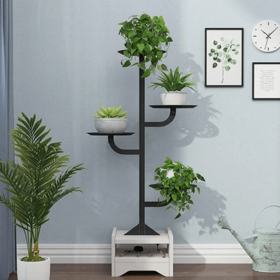 indoor tree planter Arden - Modern Iron Tree Multi Level Planter Display