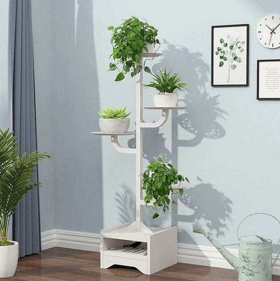 indoor multi level plant stand Arden - Modern Iron Tree Multi Level Planter Display