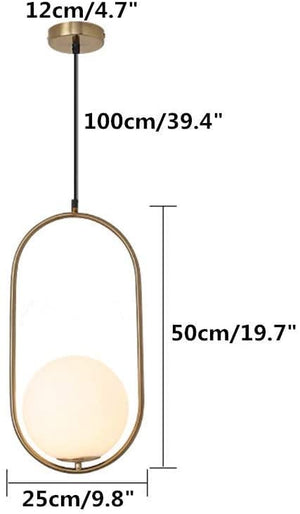 Argus - Modern Gold Globe Pendant Light Industrial