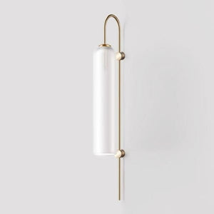 Ashley - Blue And White Glass Tube Wall Sconce Light | Bright & Plus.