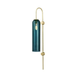 Ashley - Blue And White Glass Tube Wall Sconce Light | Bright & Plus.