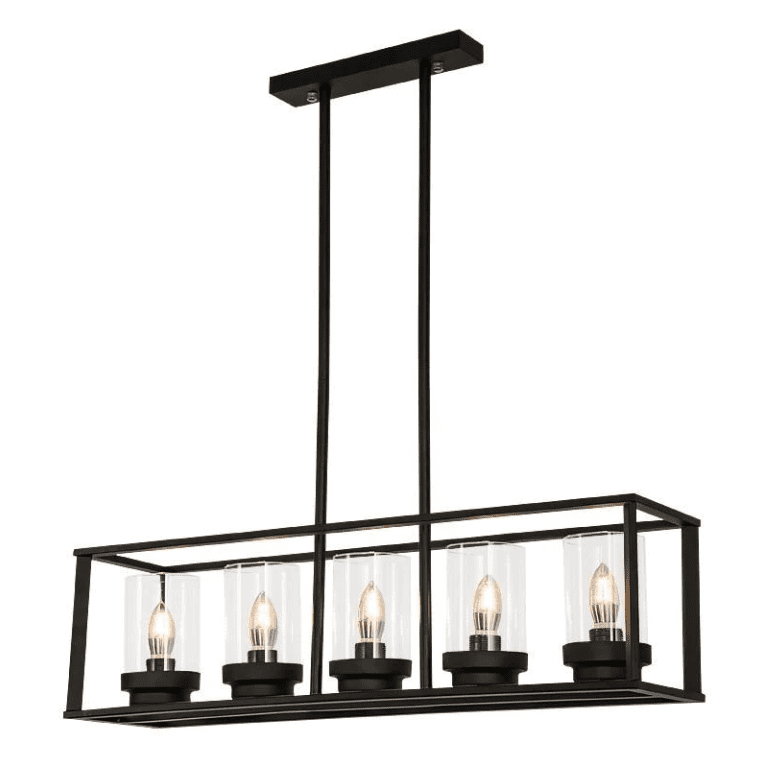 Aslan - 5-Light Linear Rectangular Pendant Light