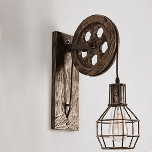Athen - Industrial Vintage Pulley Wall Mounted Lamp