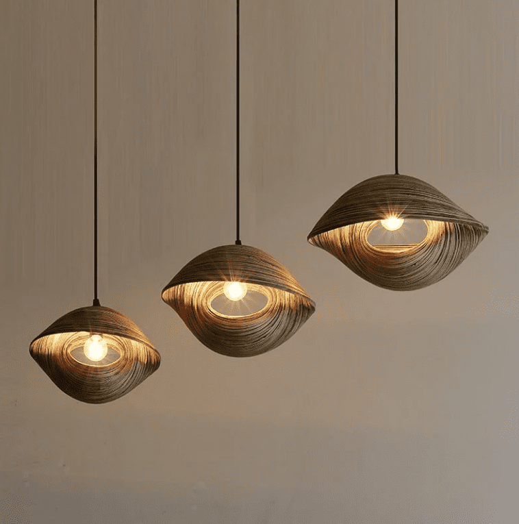 Bamboo Shell Design Suspension Lamp
