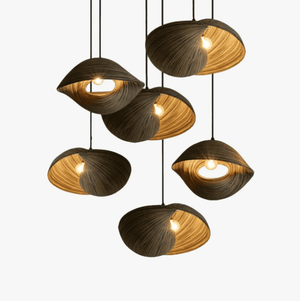 Bamboo Shell Design Suspension Lamp