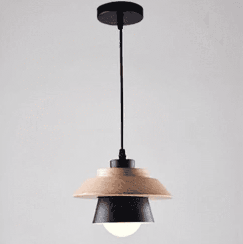 Belle - Modern Nordic Wood and Metal Pendant Light