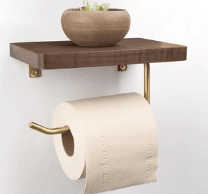 Bentlee - Modern Toilet Paper Roll Holder Shelf | Bright & Plus.
