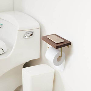 Bentlee - Modern Toilet Paper Roll Holder Shelf | Bright & Plus.