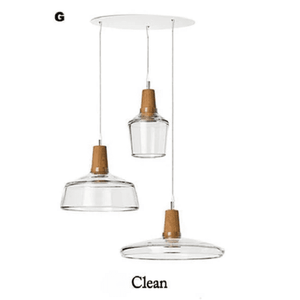 Bentte - Glass With Wooden Top Light | Bright & Plus.