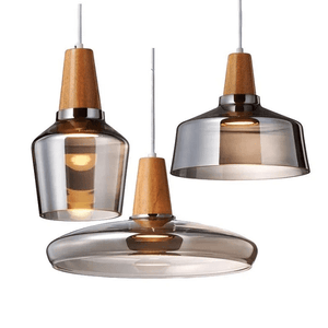 Bentte - Glass With Wooden Top Light | Bright & Plus.