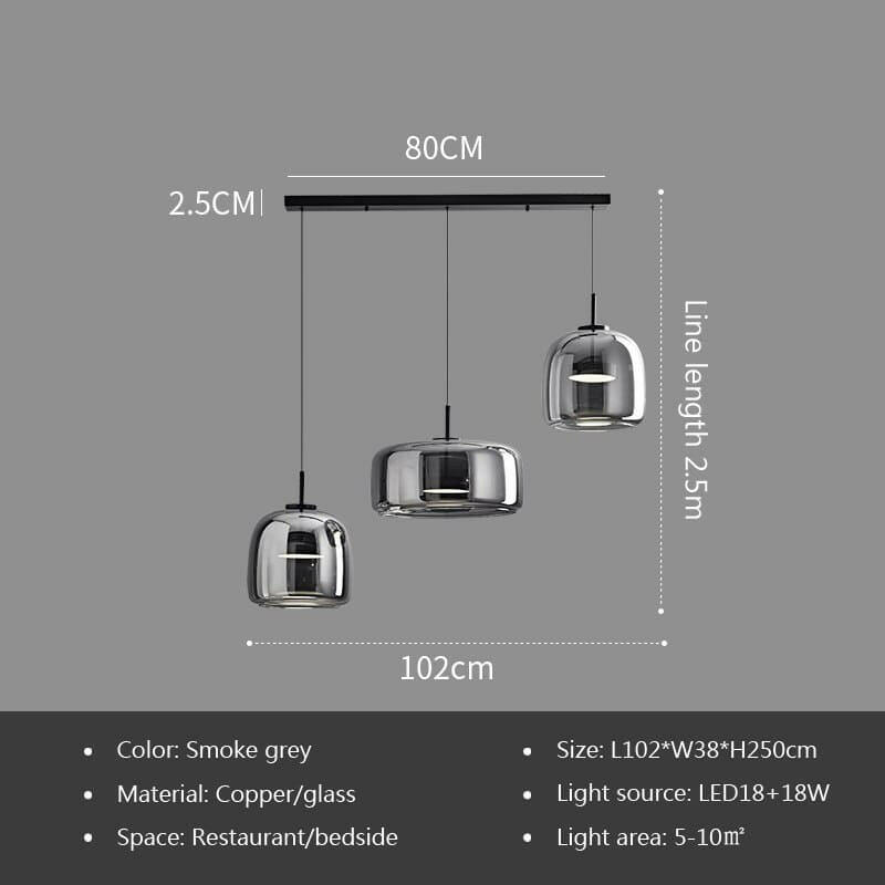 Berthold - Nordic Design Luxury Glass Pendant Light with LED Technology