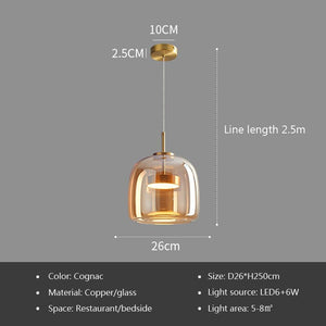 Berthold - Nordic Design Luxury Glass Pendant Light with LED Technology
