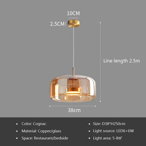 Berthold - Nordic Design Luxury Glass Pendant Light with LED Technology