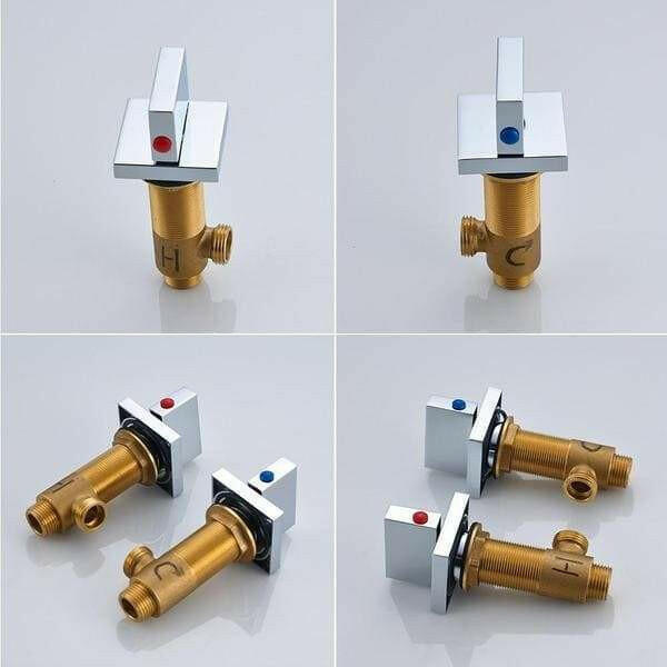 Bianca - Chrome Wall Mounted Waterfall Spout Bathroom Faucet | Bright & Plus.