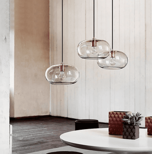 Bluma - Suspension Lamp with Round Glass Lampshade