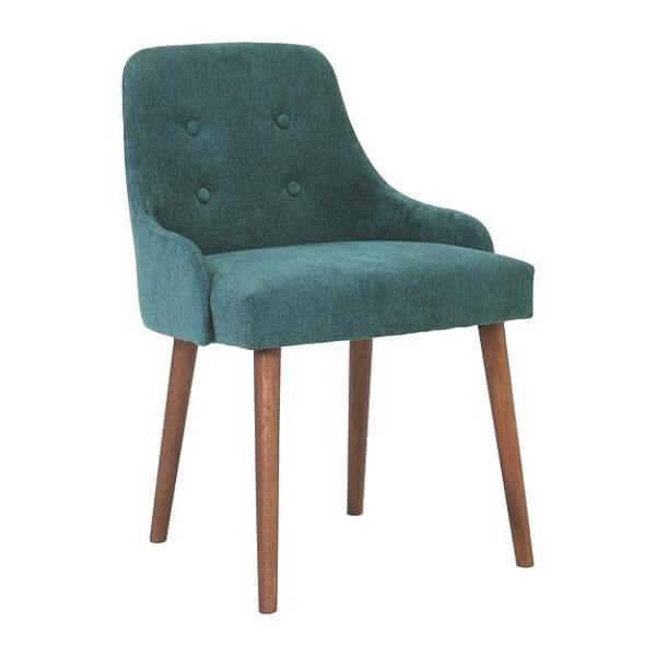 Caitlin - Green & Cocoa Dining Chair | Bright & Plus.