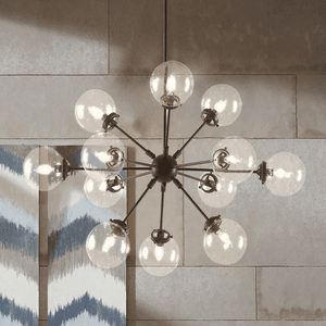 Carson - Modern Chandelier with 12 Large Glass Bulbs | Bright & Plus.