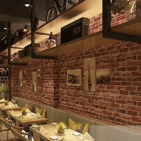 Carter - Rustic Vintage 3D Faux Brick Wallpaper Roll | Bright & Plus.