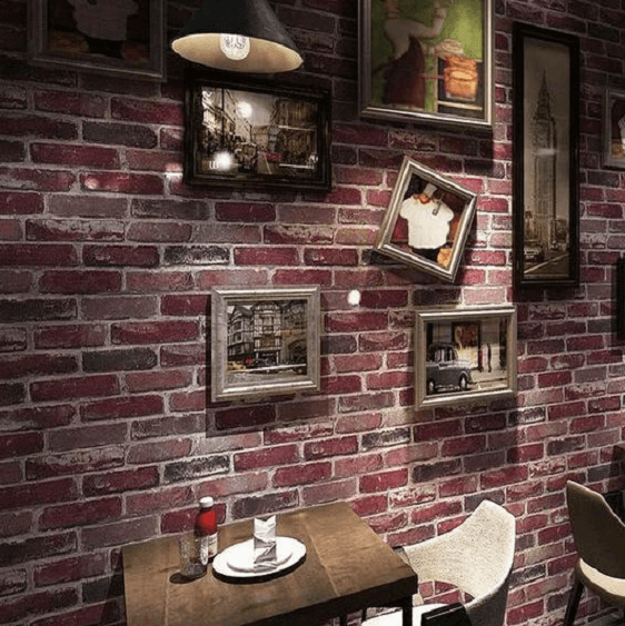 Carter - Rustic Vintage 3D Faux Brick Wallpaper Roll | Bright & Plus.