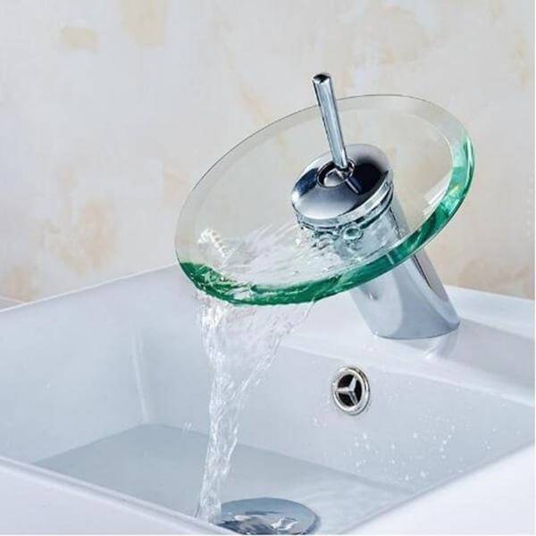 Cascada - Glass Waterfall Bathroom Faucet | Bright & Plus.