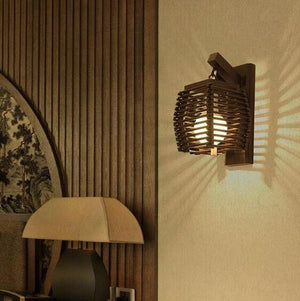 Cassia - Wooden Lantern Lamp | Bright & Plus.
