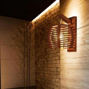Cassia - Wooden Lantern Lamp | Bright & Plus.