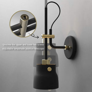 Modern Industrial Style Retractable Wall Lamp