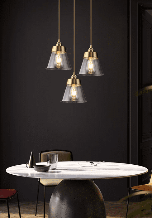 Cedrik Glass & Brass Pendant Lights