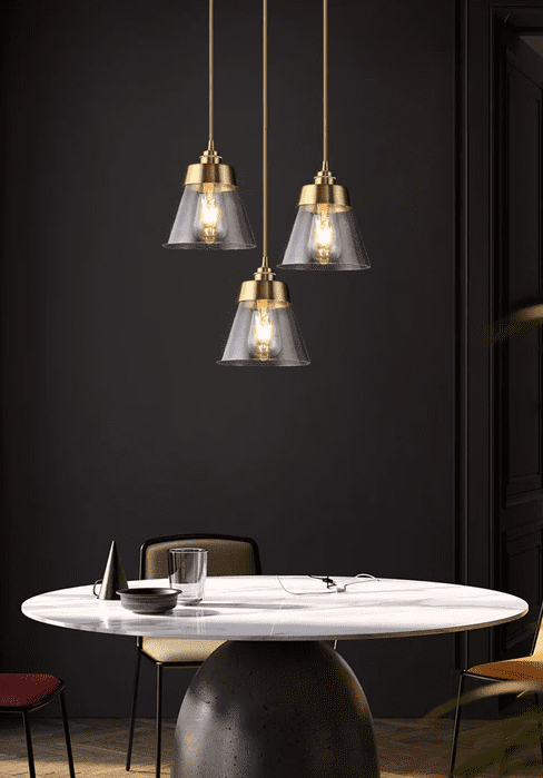 Cedrik Glass & Brass Pendant Lights | brightandplus