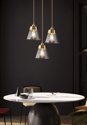Cedrik Glass & Brass Pendant Lights