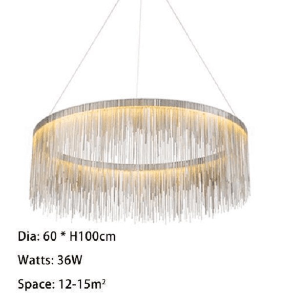 Detto - Circular LED Raindrop Chandelier | Bright & Plus.
