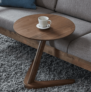 Claude - Vintage Wooden Round Coffee Table | Bright & Plus.