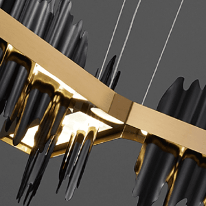 Copper Steel New Black Gold Luxury Chandelier | Bright & Plus.