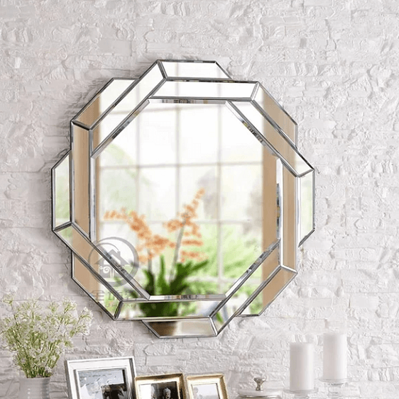 Cornelia - Abstract Hexagon Mirror | Bright & Plus.