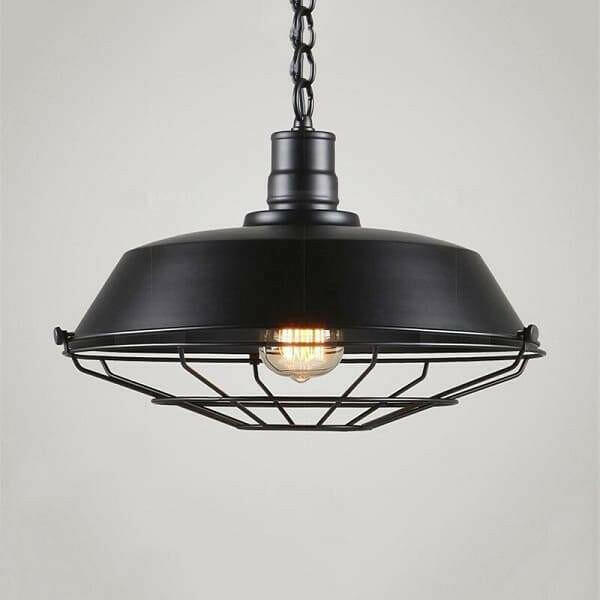 Cotther - Industrial Vintage Metal Cage Hanging Ceiling Pendant Light | Bright & Plus.