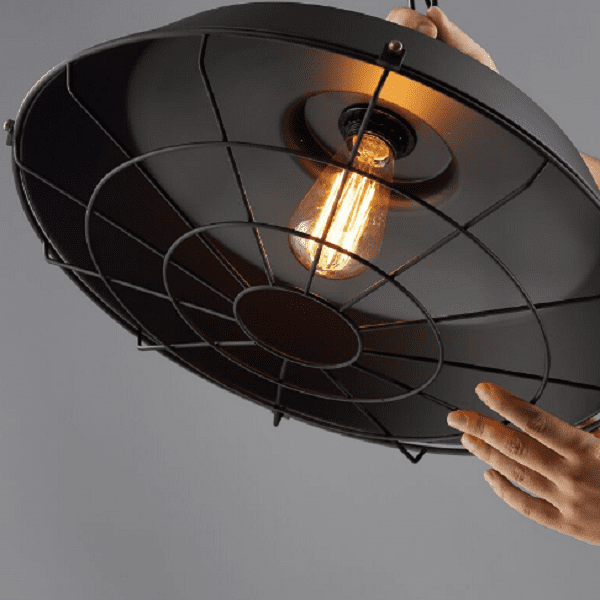 Cotther - Industrial Vintage Metal Cage Hanging Ceiling Pendant Light | Bright & Plus.