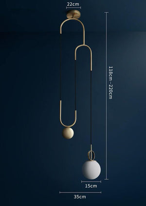 Cradle Brass mid century pulley pendant light | Bright & Plus.