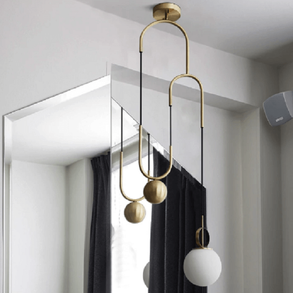 Cradle Brass mid century pulley pendant light | Bright & Plus.