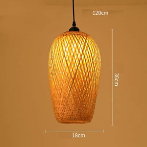 Creative Bamboo Woven Art Pendant Light
