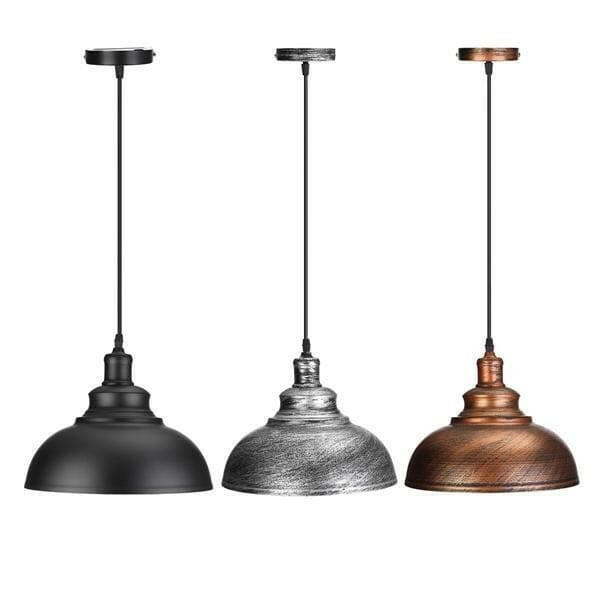 Crios - Vintage Industrial Dome Hanging Lamp | Bright & Plus.