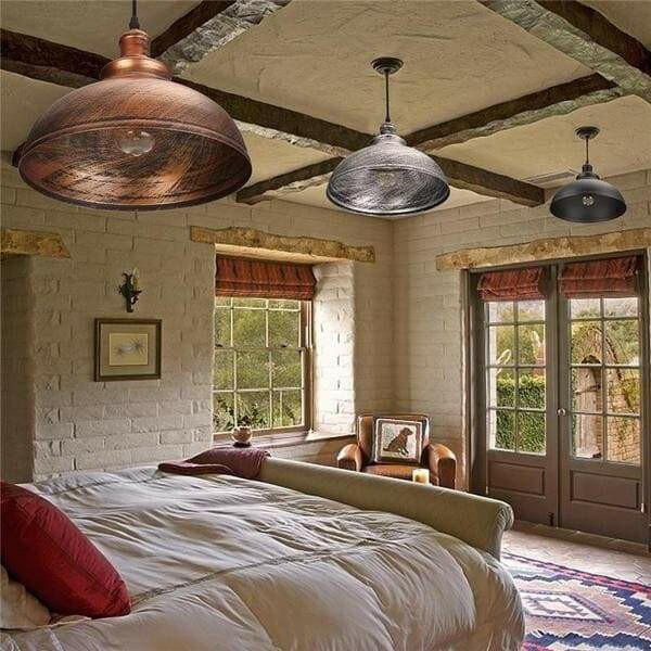 Crios - Vintage Industrial Dome Hanging Lamp | Bright & Plus.