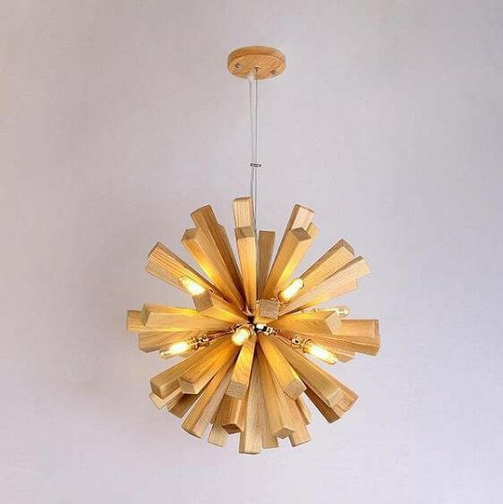 Dandelion - Wooden Pendant Light | Bright & Plus.