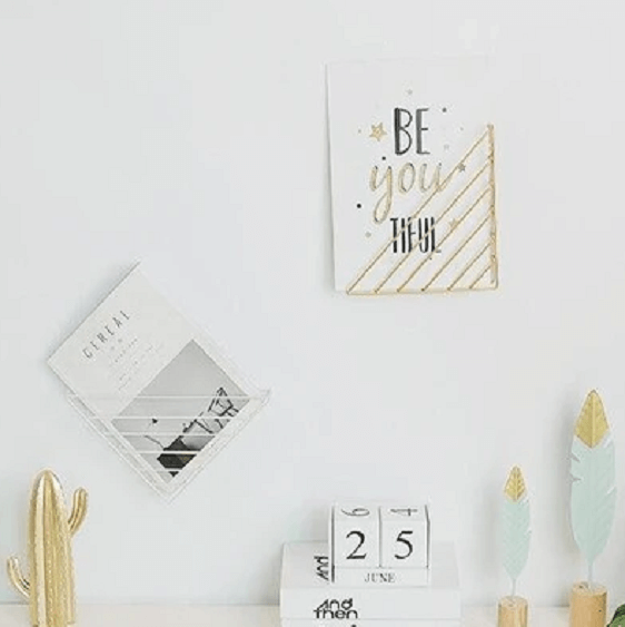 Decker - Iron Frame Wall Mounted Book Holder | Bright & Plus.
