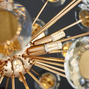 Delia - Modern Gold Crystal Chandelier Lighting | Bright & Plus.
