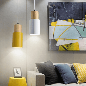 Designer Nordic Wooden Base Hanging Light | Bright & Plus.