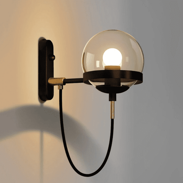 Orb sconce light sales